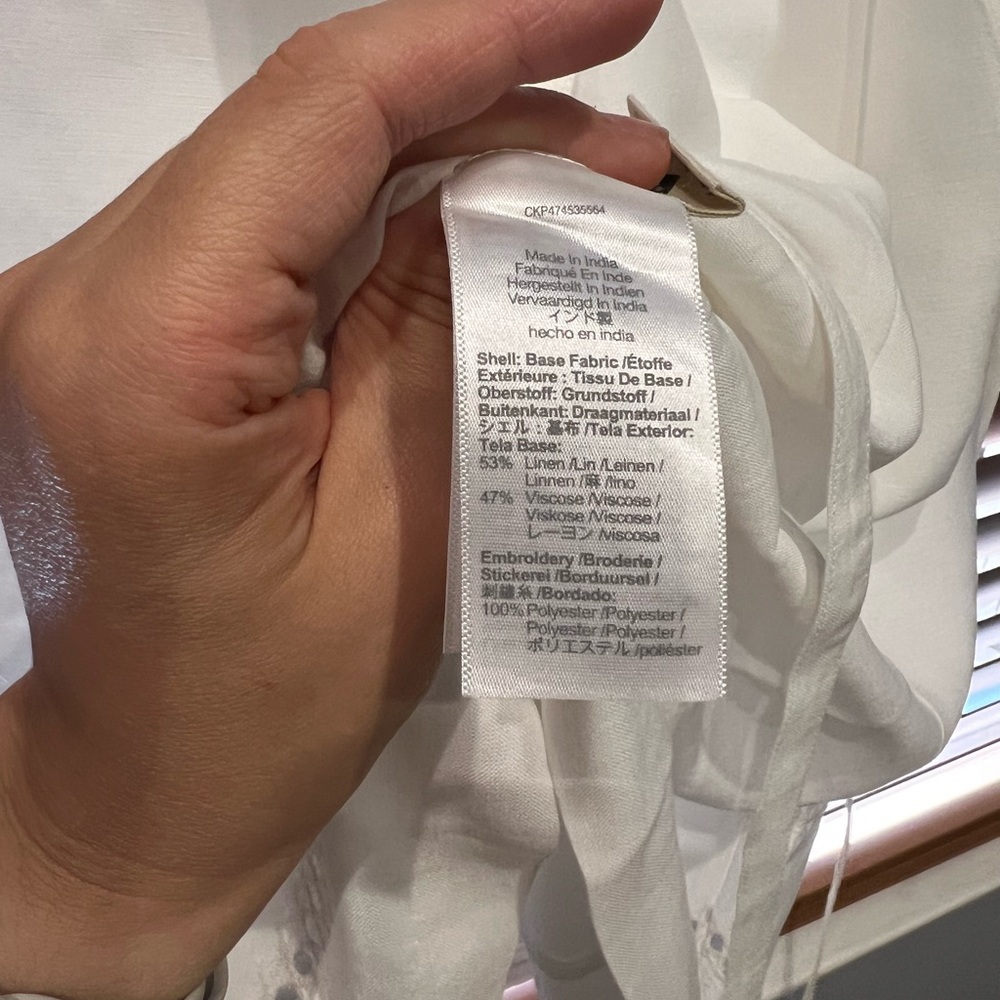 Madewell White Maxi Dress with Eyelet Trim - Picture 11 of 12